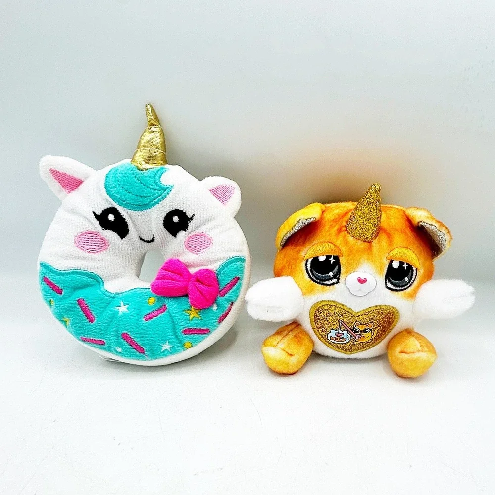 Lot of 4 Unicorn Stuffed Animals‎ Cat Donut